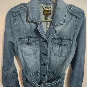 VINTAGE Lucky Brand womens belted utility jacket. Size large